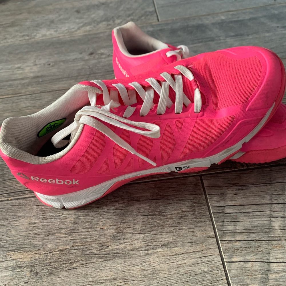 Hot pink CrossFit reebok shoes